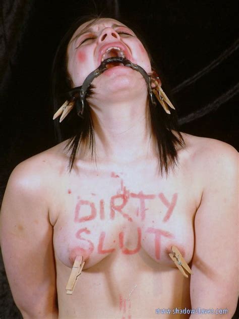 Degrading Punishment Of Dirty Gagged Teen Slave Pixie Covered In Bodywriting And Porn Pictures