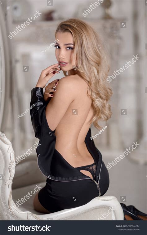 Sexy Blonde Beautiful Hair Takes Off Stock Photo 1230957217 Shutterstock