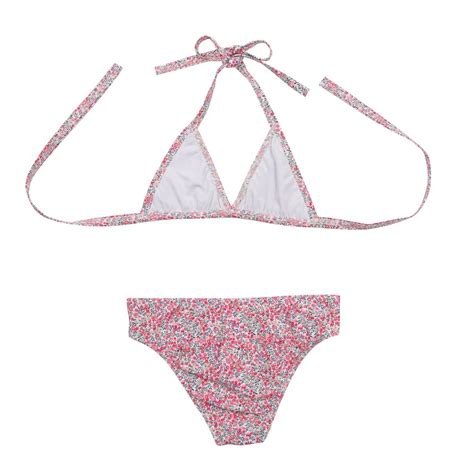 Elle Triangle Bikini Wiltshire Bud Made With Liberty Fabric Petit Crabe