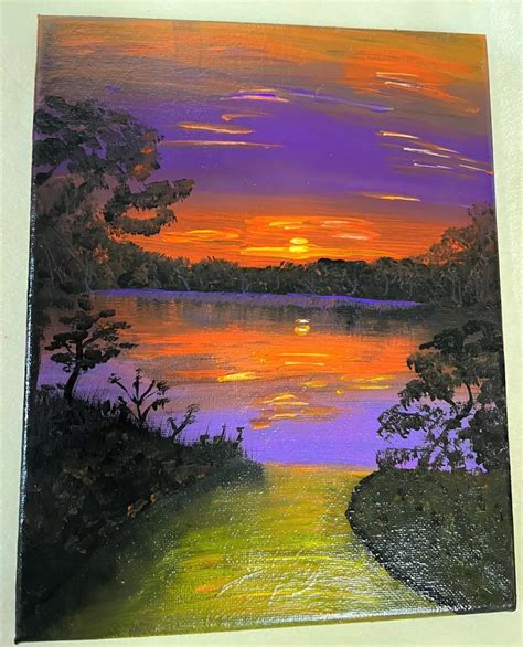 8+ Acrylic Paintings Of Sunsets | CharmaineChanel