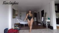 SEXY Micro Bikini Transparent TRY ON With NIP SLIPS Mirror View Ana