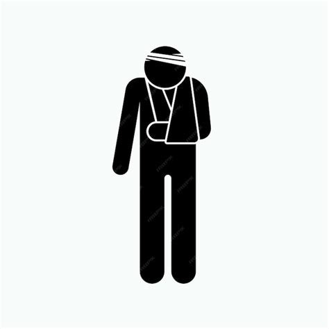 부상 아이콘 사고 상처 기호 치료 중 | 프리미엄 벡터