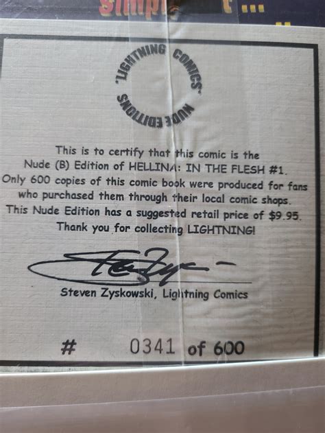 Sealed Hellina In The Flesh Nude B Comic Books Modern Age Adult Hipcomic