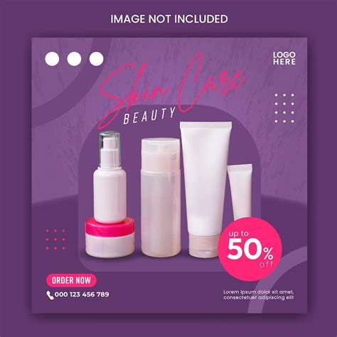 Produkt Skincare Social Media Post Banner Design Premium Vektor