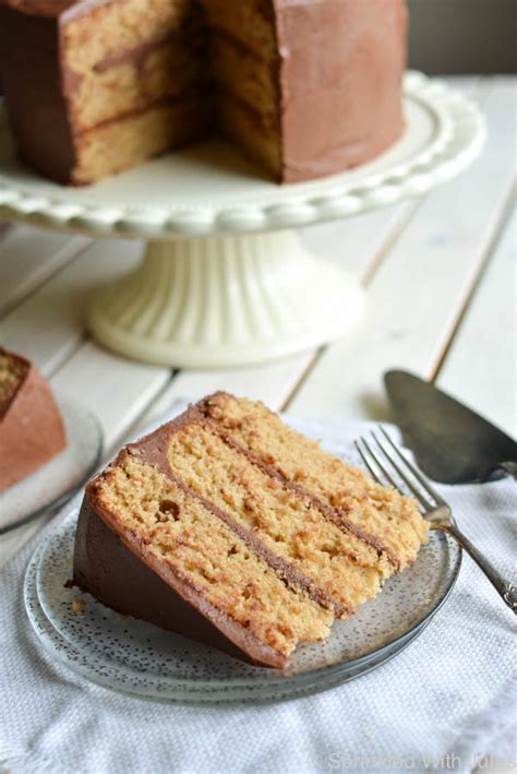 Peanut Butter Cake With Chocolate Buttercream Frosting — Sprinkled With Jules