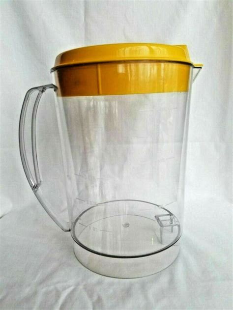 Mr Coffee Iced Tea Pot Maker Tm35 3 Qt Clear Replacement Pitcher Yellow Lid Mrcoffee Tea