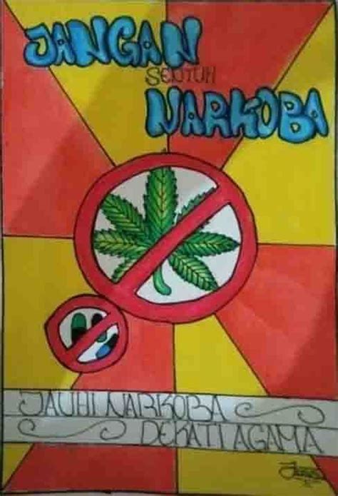 Contoh Gambar Poster Anti Narkoba – Penggambar
