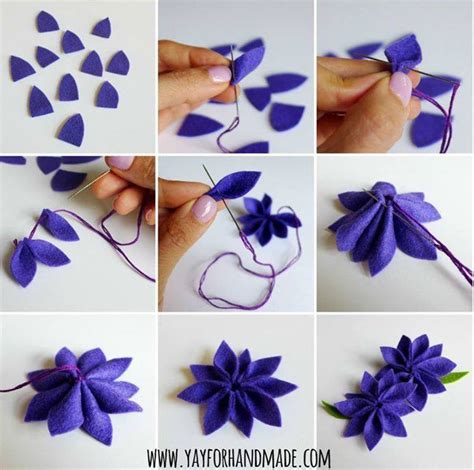 Цветы из фетра шаблоны своими руками