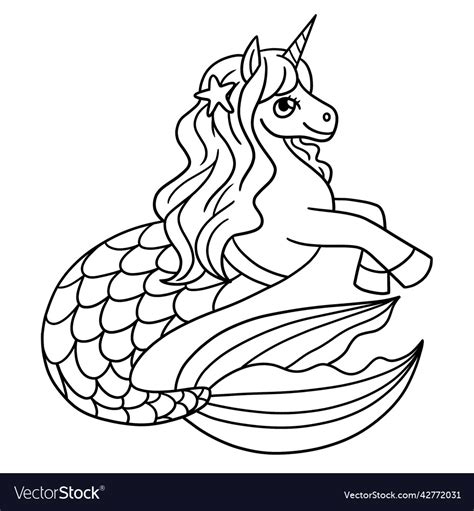Русалка И Единорог Разукрашки - 69 фото