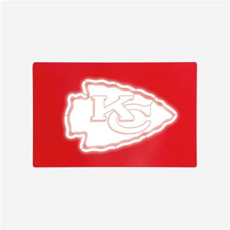 Kansas City Chiefs Metal Light Up Logo Sign Logo Sign Metal Lighting