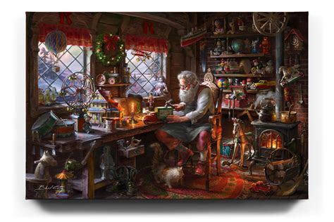 Santa in his Workshop (Limited Edition Canvas) - Blend Cota Studios