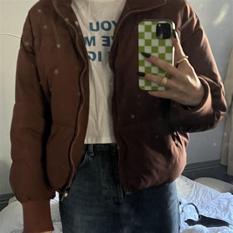 Brown Puffer Jacket From Beginning Boutique Super Depop