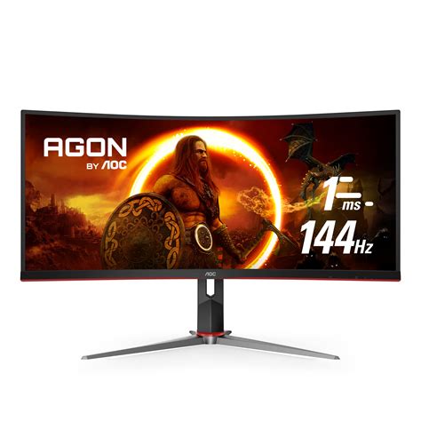 AOC CU34G2X 34" Curved Frameless Immersive Gaming Monitor, UltraWide ...