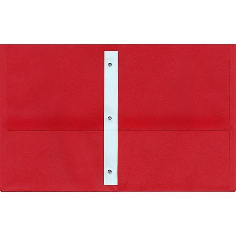 Red Oxford Twin Pocket Portfolio Folder With Fasteners