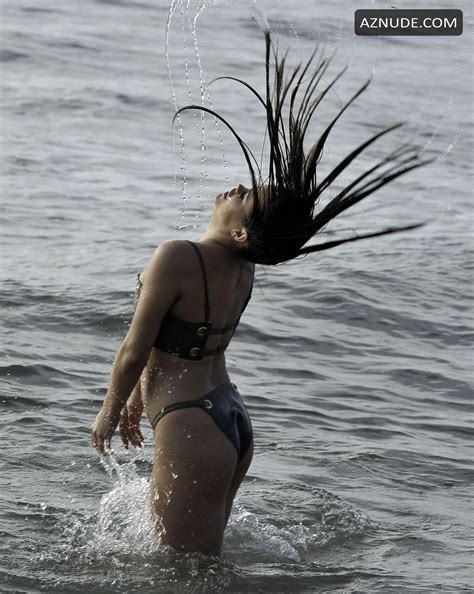 Rhianne Saxby Sexy In Green Bikini During Her Spanish Getaway 25 01 2019 AZNude