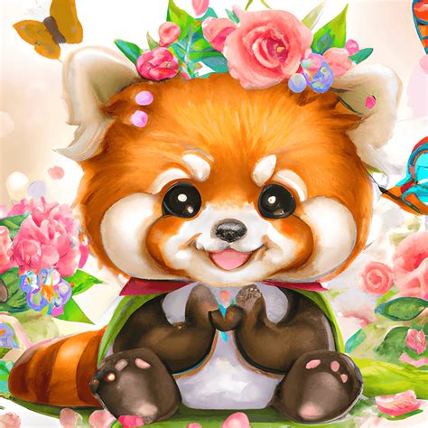 Ultra Adorably Cute Baby Red Panda By Beatrix Potter · Creative Fabrica