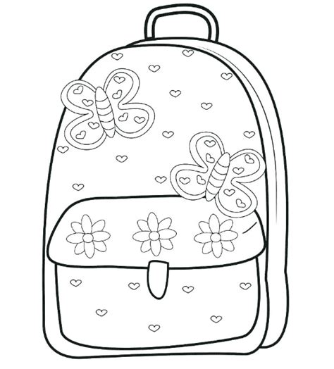 64 Backpack Coloring Pages
