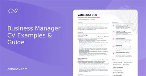 3 Business Manager Cv Examples For 2024