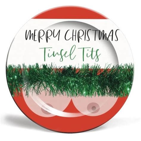 Tinsel Tits 8inch Dinner Plate Etsy