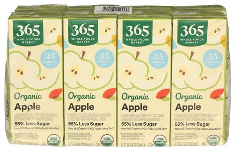 Buy 365 By Whole Foods Market Box Juice Reduced Sugar Apple Organic 6