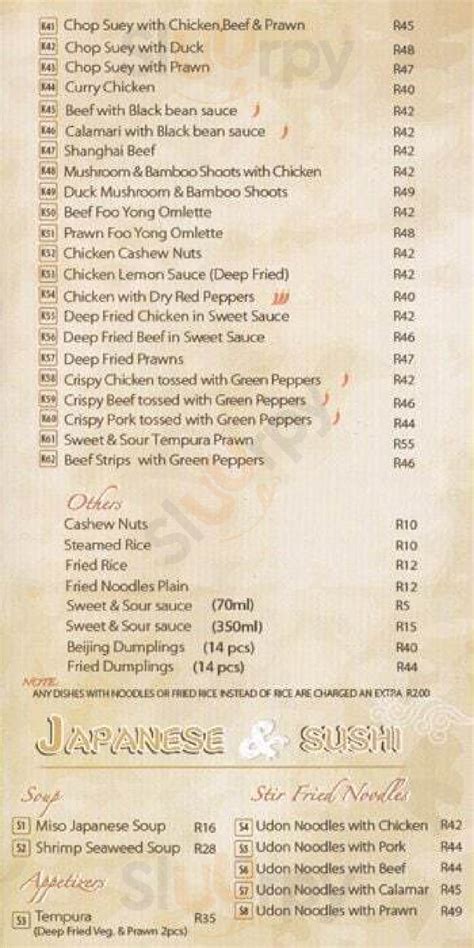 Asia House Men Pretoria Main Menu Sluurpy