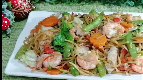 Quick Easy Chicken Shrimp Pancit Canton Jazz Cooking Hour Youtube