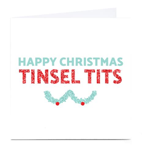Buy Personalised Christmas Card Tinsel Tits For GBP 2 99 Card Factory UK