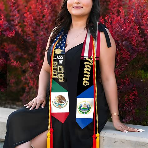 Personalized Mexican Graduation Stole Custom El Salvador Graduation