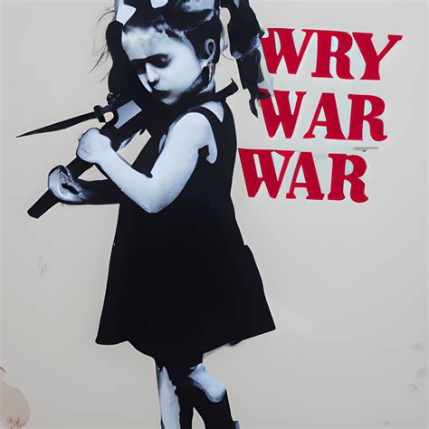 Banksy War Little Girl Graphic · Creative Fabrica