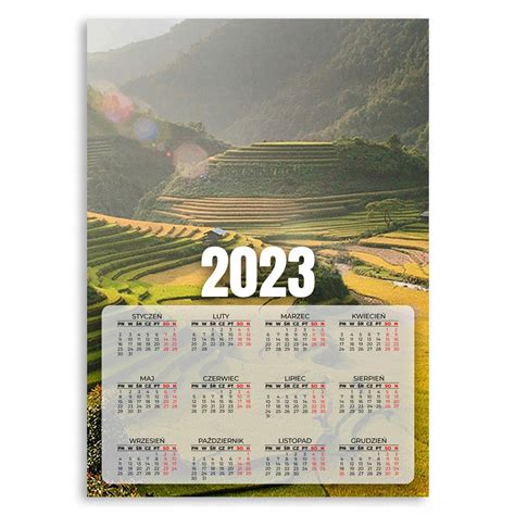 Купить КАЛЕНДАРЬ 2023 на стену 50х70см РИСОВЫЕ ПОЛЯ Узоры: отзывы, фото ...
