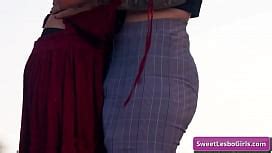 Watch Sexy Blonde Lesbo Getting Her Cunt Drilled By Her Sexy Brunette Friend With Huge Strap On