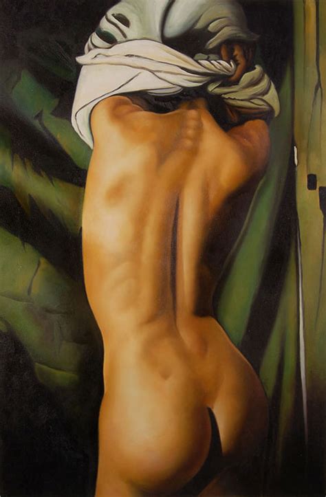 Quadro Desnudo De Espalda Di Zeng Yu Nudi Falso D Autore 90x60cm