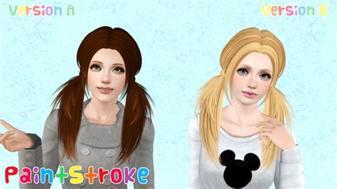 Butterflysims 068 Hairstyle Retextured By Katty Sims 3 Hairs