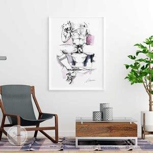 Nude Male Paintings Naked Men Erotic Print Gay Artwork Unique Gifts For Couples Watercolor Queer