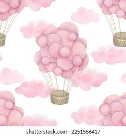 Watercolor Cute Seamless Pattern Pink Hot Stock Illustration Shutterstock