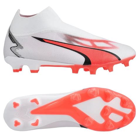 PUMA Ultra Match Laceless FG AG Breakthrough Wit Zwart Fire Orchid