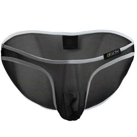 Buy Men S Sexy See Through Mesh Smooth Briefs Bulge Pouch Panties G String Bikini Underwear