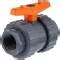 U Pvc And Fpm Viton Way Female Threaded Ball Valve With Nuts