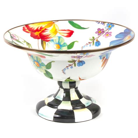 Flower Market Large Compote White Cornelia Park