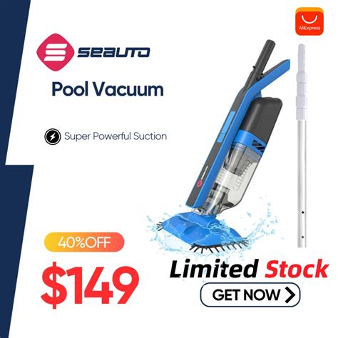 Перезаряжаемый ручной пылесос Seauto для бассейна, для горячих ванн и ...