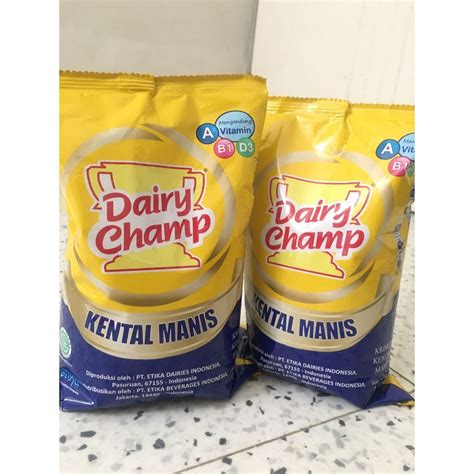 Jual Susu Krimer Kental Manis SKM Dairy Champ Bantal 1Kg Shopee Indonesia