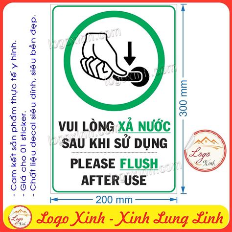 Logo Tem Sticker X N C Sau Khi S D Ng Trong Nh V Sinh Nh C Nh S