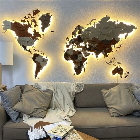 Карта Мира Настенная С Подсветкой купить на OZON по низкой цене