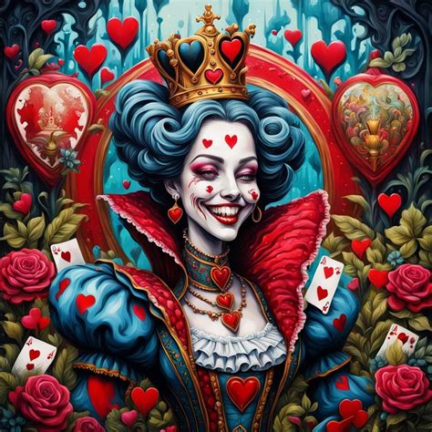 Laughing Queen Of Hearts Ai Generated Artwork Nightcafe Creator