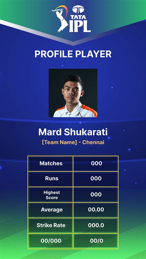 Free IPL Player Profile Instagram Story Template to Edit Online