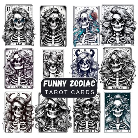 Funny Zodiac Cards Png Zodiac Cards Bundle Tarot Cards Png Zodiac