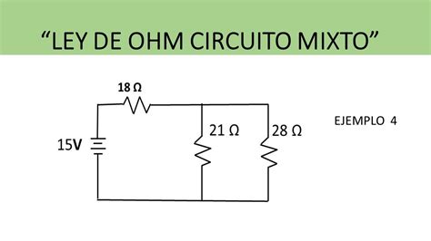 Ley De Ohm Circuito Mixto Ejemplo Youtube