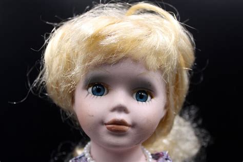 Vintage Porcelain Doll Blonde Porcelain Doll New Year Gift Etsy