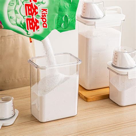Купить Ящик для хранения стирального порошка, прозрачная пластиковая ...