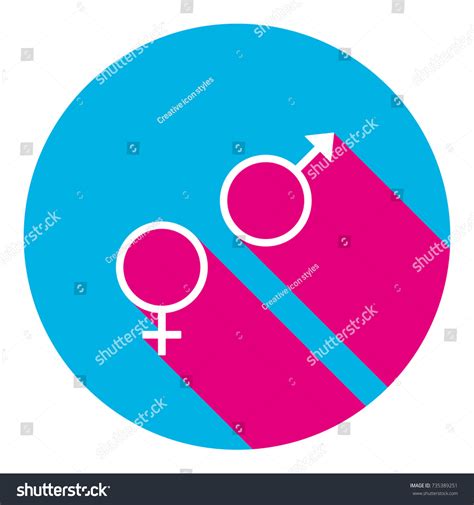 Sex Symbol Sign Vector Flat White เวกเตอรสตอก ปลอดคาลขสทธ 735389251 Shutterstock